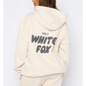 White Fox Cream Hoodie S/M